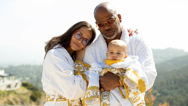 Damon Dash and Raquel Horn together with their son