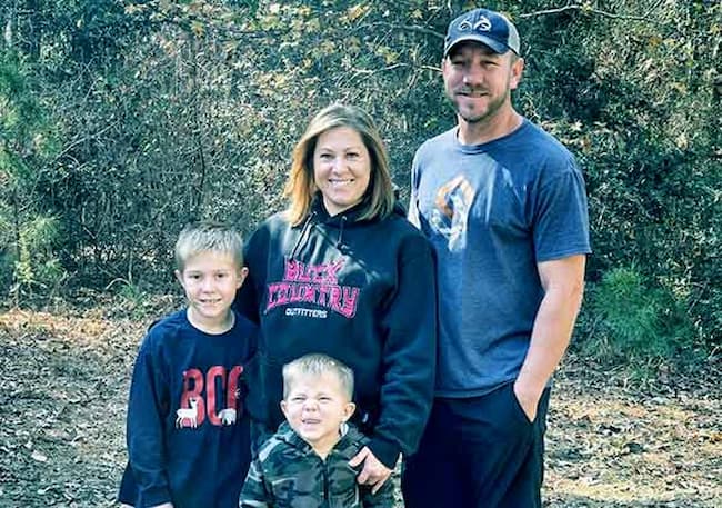 Jacob Landry and his family 