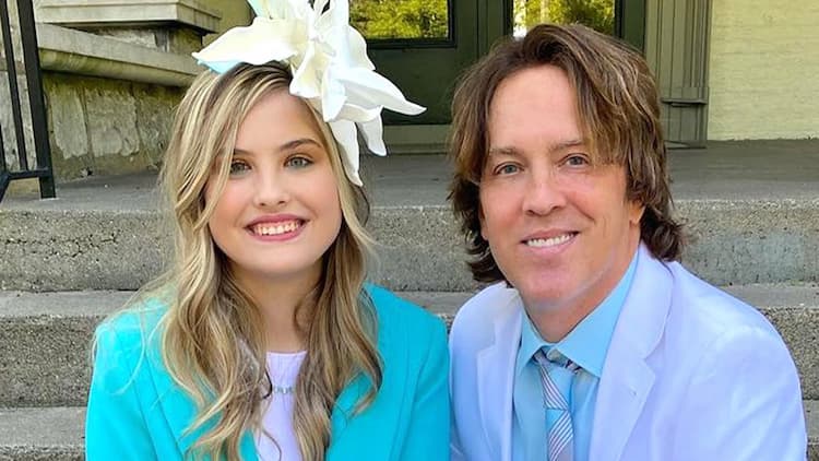 Larry Birkhead and his daughter Dannielynn Birkhead at Kentucky Derby