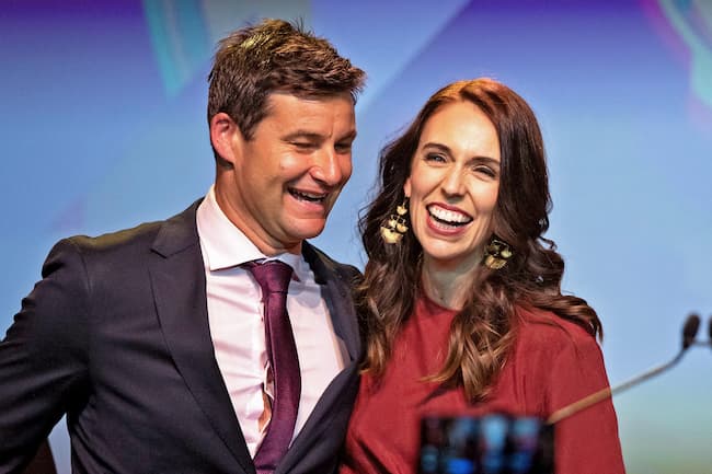 Clarke Gayford and his wife Jacinda Ardern