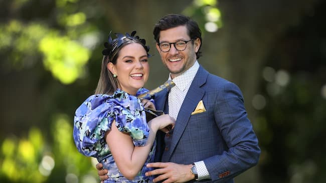 Georgie Tunny together with her husband to be 